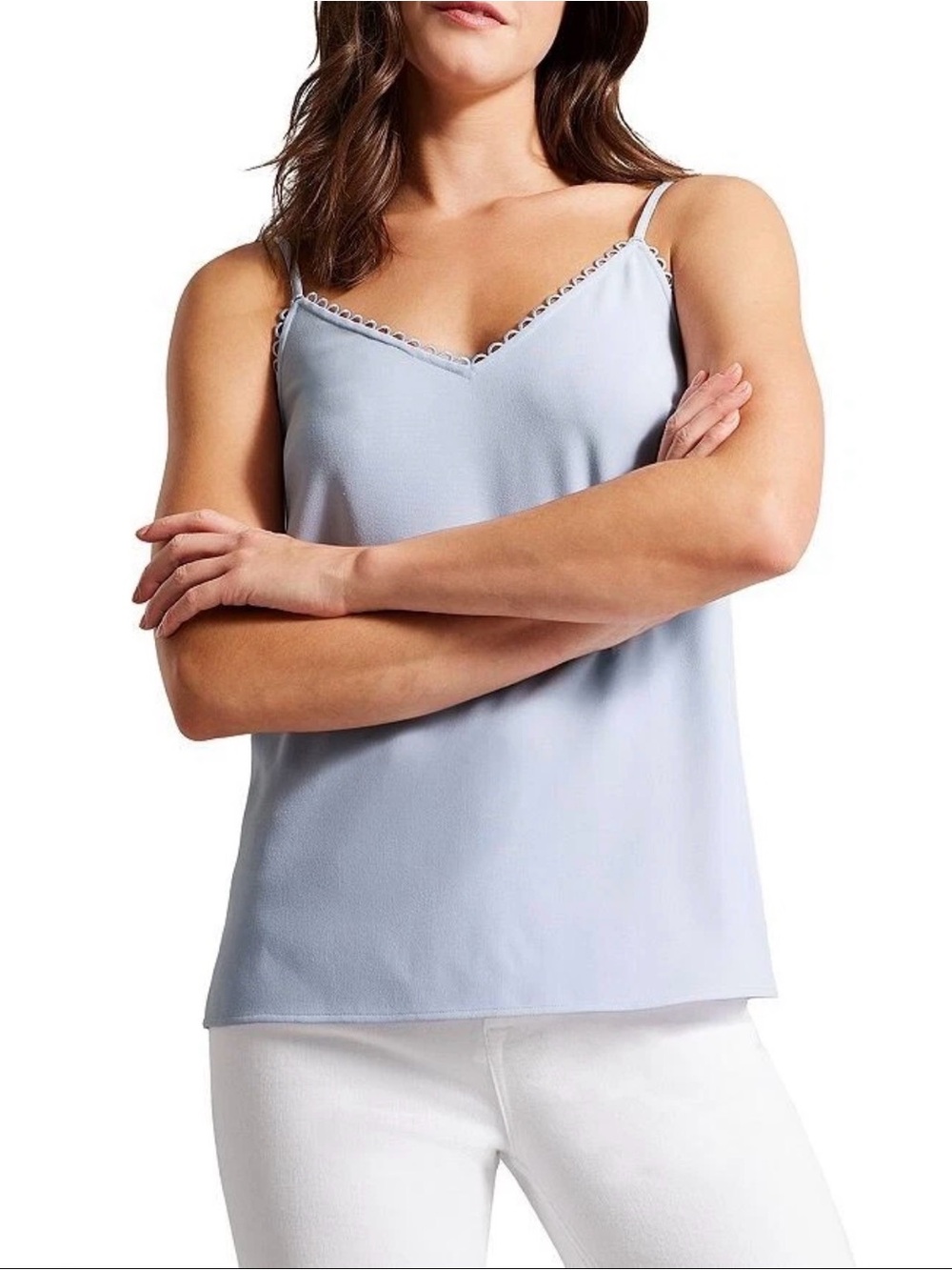 Ted Baker London Andreno Strappy Camisole Top Baby Blue Gray NWT Size 10 / M